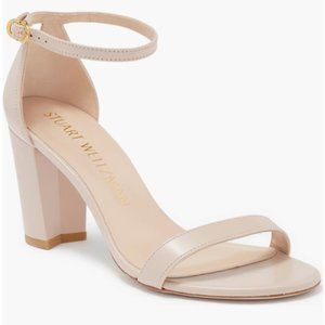 Stuart Weitzman NearlyNude Ankle Strap Sandal in Dolce, Size 8